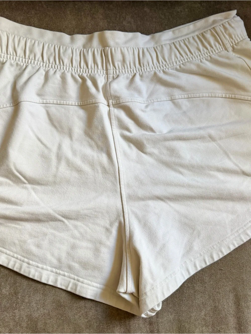 Lululemon Inner Glow Shorts 3” off white (Size 10)